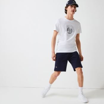 Lacoste SPORT Roland Garros Cotton Fleece Shorts - Kraťasy Pánské Tmavě Blankyt Blankyt / Zelene / B